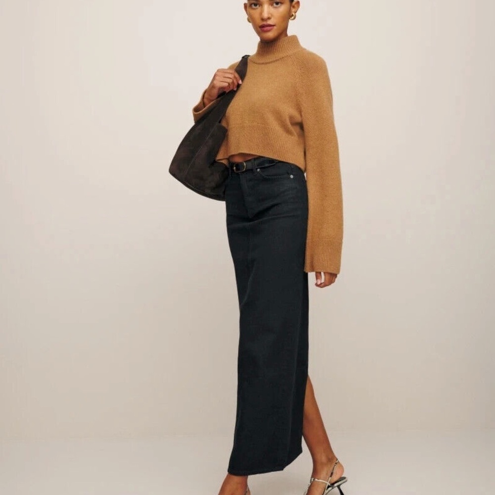 Unworn Reformation Daria Ultra High Rise Denim Maxi Skirt in Nidri - Picture 5 of 11